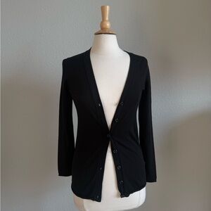 Burberry | 100% Wool Black Button-Up Cardigan (defected) - S